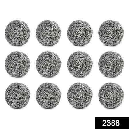 Round Shape Stainless Steel Ball Scrubber (Pack Of 12) - LootFaat