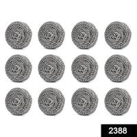 Round Shape Stainless Steel Ball Scrubber (Pack Of 12) - LootFaat
