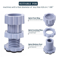 Washing Machine Support Anti Vibration Washing Machine Support Adjustable Washer Anti Vibrasion Pads Washer  Dryer Pedestals Washing Machine Accessory Anti- Skid Pad Pvc Lifting Pad Non-slip ( 4 Pc Set ) - LootFaat