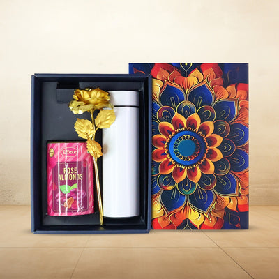 Rose Almonds Gift Set - Golden Rose & Bottle (3-Piece) - second image