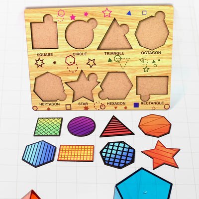 Wooden Triangle Puzzle Board - Educational Toy for Toddlers - second image