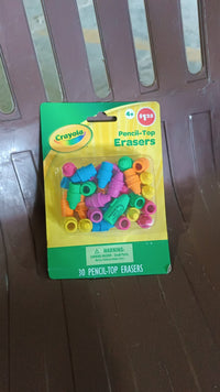 Pencil Top Eraser Rubber Erasers (1 Pc / Mix Color)