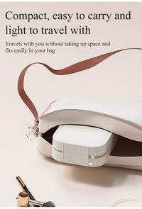 Portable LED Makeup Organizer with Dimmable Mirror – USB Rechargeable Travel Cosmetic Box