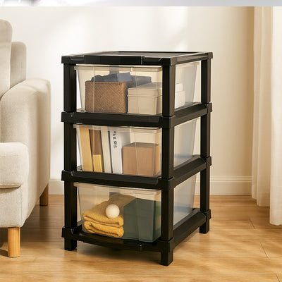 3-layer Classic Transparent Drawer Storage Organizer - second image