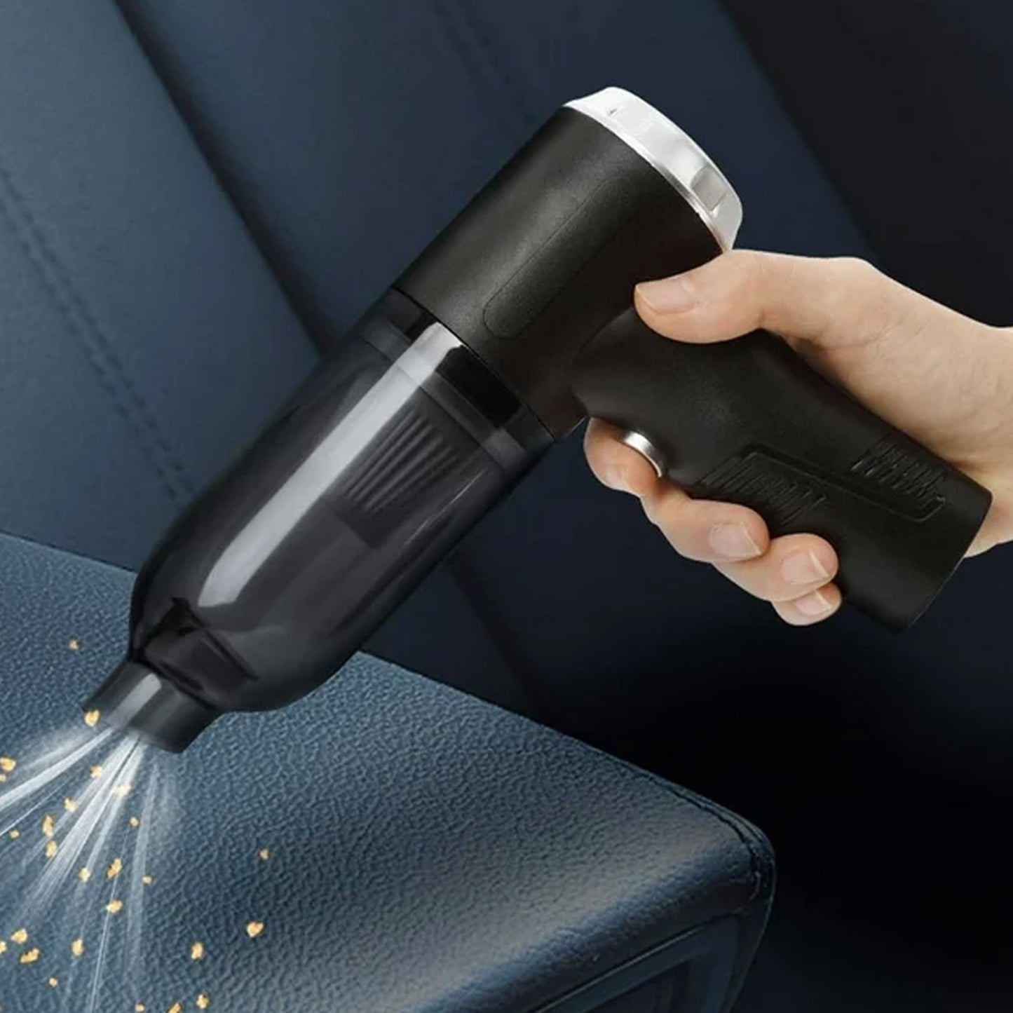3-in-1 Mini Car Vacuum Cleaner Blower - Cordless, Rechargeable, High Power