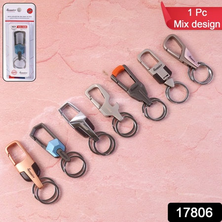 Premium Heavy-duty Metal Keychain With Carabiner Clip (1 Pc  Assorted Design)