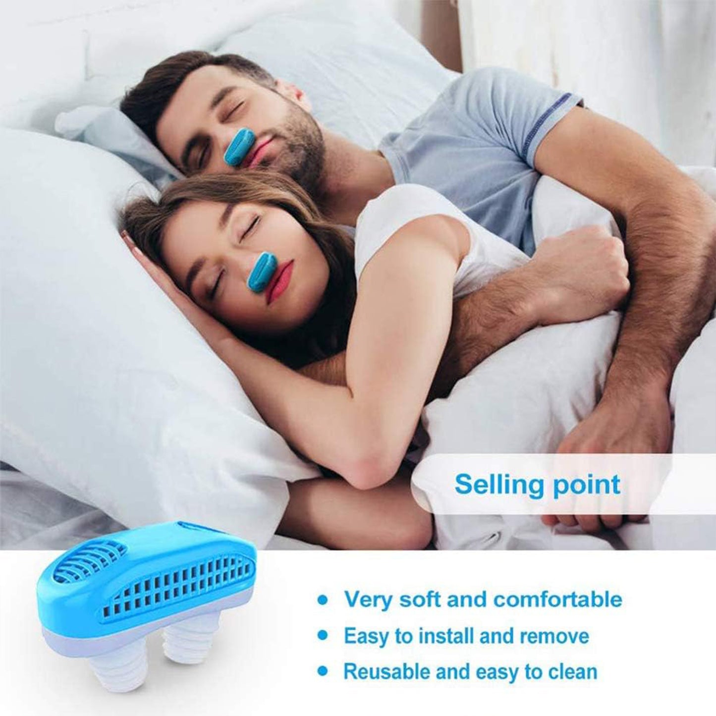 2 In 1 Anti Snoring And Air Purifier Nose Clip Anti Snoring Device (1 Pc  With Plastic Case) - LootFaat