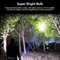 Portable Flashlight  Torch  Cob 7led Hand Light Usb Rechargeable Light With Side Light (1 Pc) - LootFaat