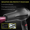 1500W Professional Hair Dryer with Hot & Cold Settings - Black