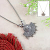 Oxidised Silver-tone Traditional Long Necklace (1 Pc)
