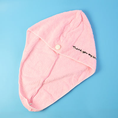 Ultra Soft Microfiber Hair Drying Towel Wrap With Button Lock (1 Pc) - second image