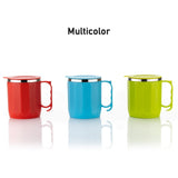 250ML Stainless Steel Mug: Insulated, Leakproof Lid, Hot/Cold Drinks (Mix Color)