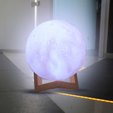 Moon Night Lamp with Plastic Stand Night Lamp for Bedroom (19 x14 Cm / 1 Pc)