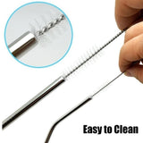 Cleaning brush for drinking straws