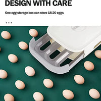 Pull-Out Egg Storage Drawer - Fridge Organizer & Protector (Holds 12)