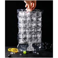 Disposable Ice Cube Bags, Stackable Easy Release Ice Cube Mold Trays Self-Seal Freezing Maker,Cold Ice Pack Cooler Bag for Cocktail Food Wine