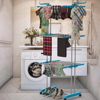 Heavy Duty 3-Tier Stainless Steel Foldable Clothes Drying Rack