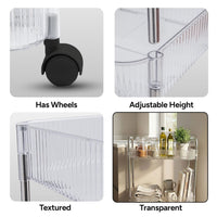 Close up of 3 Layer Multipurpose Storage Trolley with Wheels - Home & Kitchen features and build quality