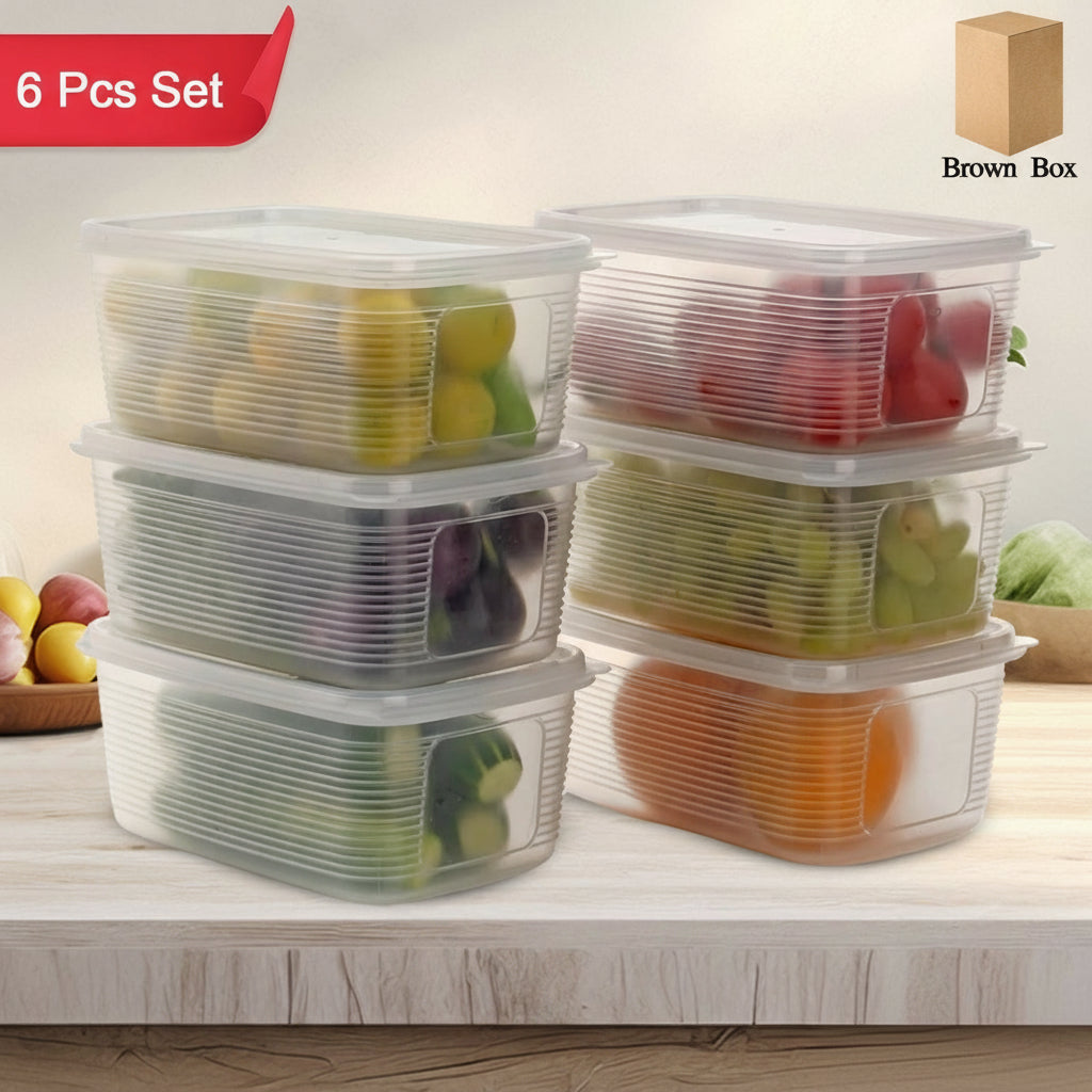 6 Pcs Multipurpose Plastic Food Storage Container Set