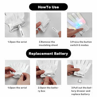 Dynamic Multi-color Led Light-up Glow Gloves (1 Pair)