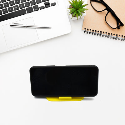 6879 Virgin Mobile Accessories Universal Portable Four-sided Pyramid Shape Desktop Table Mobile Holder Stand For Car Dashboard Recording On Desk Vent Office Holder - second image