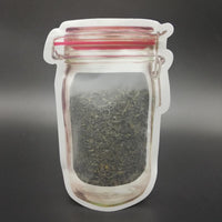 Reusable Airtight Seal Plastic Food Storage Mason Jar Zipper (500ml) - LootFaat