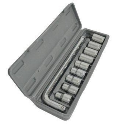 10 Pc 6 Pt. 38 In. Drive Standard Socket Wrench Set