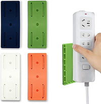 Power Strip Holder, 2pcs Self Adhesive Power Strip Mount, Wall Mount Punch Free Desktop Socket Fixer
