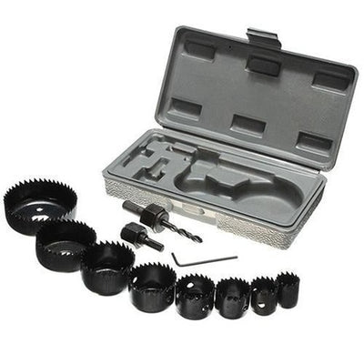 11-Piece Wood Hole Saw Set (19-64mm) - Multi-Color
