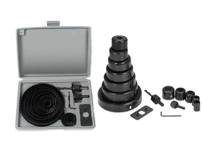 16-Piece Hole Saw Set for Wood, Plastic & Metal