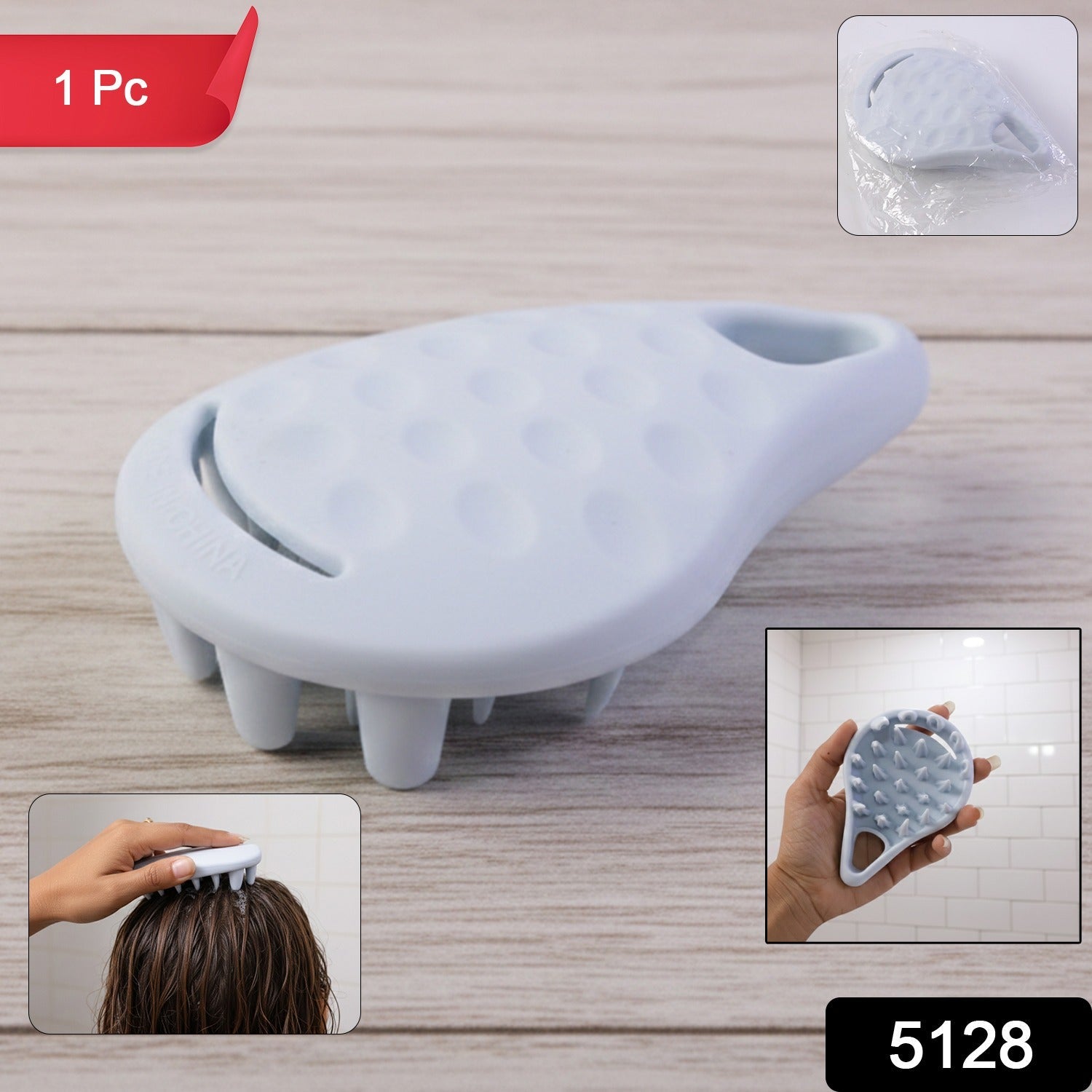 Soft bristle scalp scrubber tool