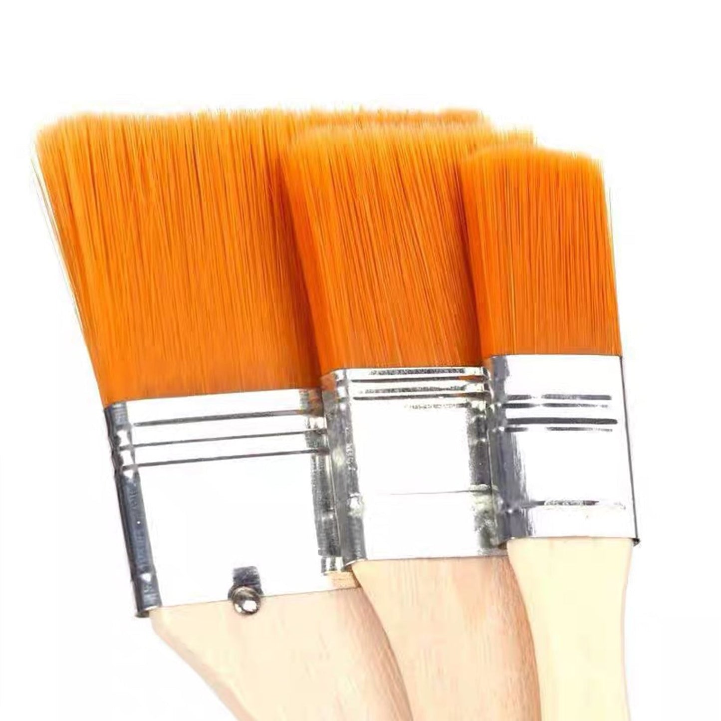 Artistic brush set, 5 flat brushes for various painting techniques