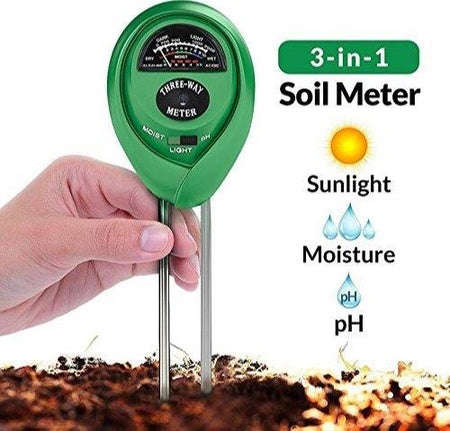 Soil Tester 3-in-1 Plant Moisture Sensor (Green) - LootFaat