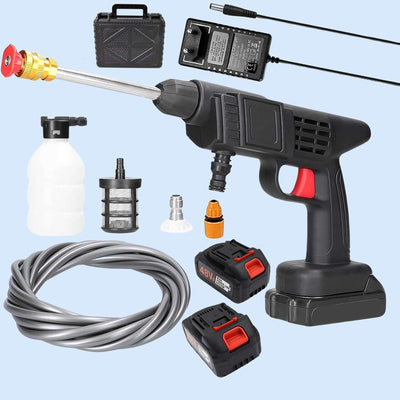 48V Cordless Car Washer Gun with Dual Battery & Adjustable Nozzle