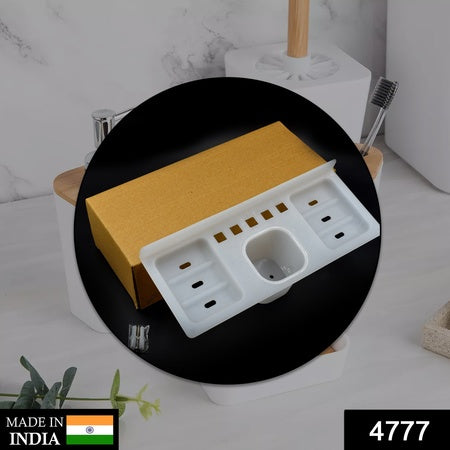 4 In 1 Plastic Soap Dish And Plastic Soap Dish Tray Used In Bathroom And Kitchen Purposes. - LootFaat