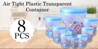 Air Tight Plastic Transparent Container Set (10000ml 7000ml 5000ml 3000ml 2000ml 1000ml 750ml 500ml) - LootFaat