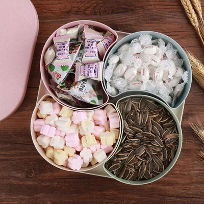 Candy Box Large Capacity Space-saving Compartment Design Creative Divided Food Fruit Plate For Living Roomfruit_candy_box_4comp - second image