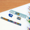 Stationery Kit For Kids - Stationery Set Includes Wooden Pencil Sharpener Pencil And Eraser Set Birthday Return Gift For Kids Boys Girls 2 Pencil 1 Scale 1 Notebook1 Sharpener 1 Eraser  With Zip Bag (6 Pcs Set)