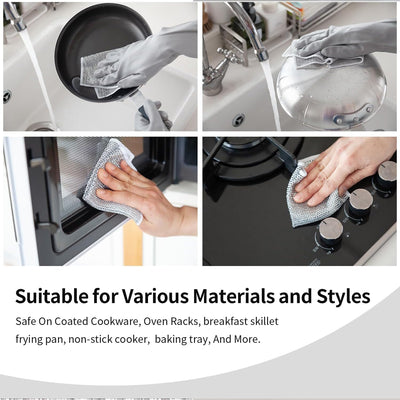 One-sided Multipurpose Microfiber Cloths Scrubber (1 Pc  20x20 Cm) - second image