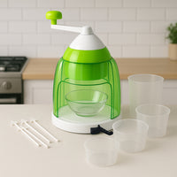 Manual Ice Crusher Snow Cone Maker - Hand Crank Ice Shaver