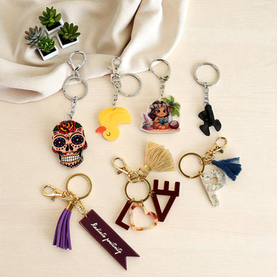 Trendy Designer Assorted Keychains (Mix Design  1 Pc) - second image