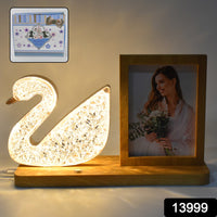 Duck Shape Cystal Led Lamp  Photo Frame Night Lamp  Wedding Gift  Love Couple