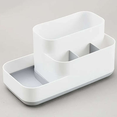 5-Compartment Plastic Bathroom & Desk Organizer - Multi-Purpose Storage - second image