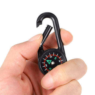 Mini Compass Carabiner Clip - Hiking, Camping, Outdoor Survival - second image