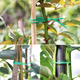 Green plastic twist tie with cutter for garden use, 50 meters.