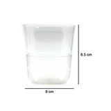 6-piece plastic glasses set with tray for water, juice, beer, and wine.