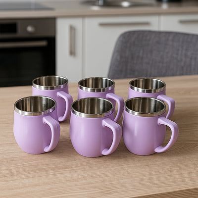 Apex Chit-chat Double Wall Stainless Steel Mug Set (6pc200ml) Approx - second image