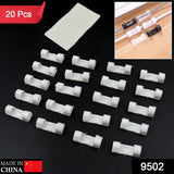 Plastic Clips Stronger Adhesive Tape | Cable Manager | Wire Manager | Wire Clamp | Wire Clips for Cable| Cable Organizer Cord Holder | Cord Clips for Car, Office and Home (20 Pcs Set)