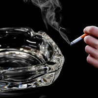 Glass Brunswick Crystal Quality Cigar Cigarette Ashtray Round Tabletop For Home Office Indoor Outdoor Home Decor - LootFaat