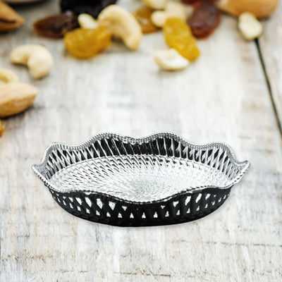 Round Serving Tray Traditional Serving Tray Multipurpose Serving Tray Decorative Serving Platters Mukhwas Serving Tray (1 Pc )